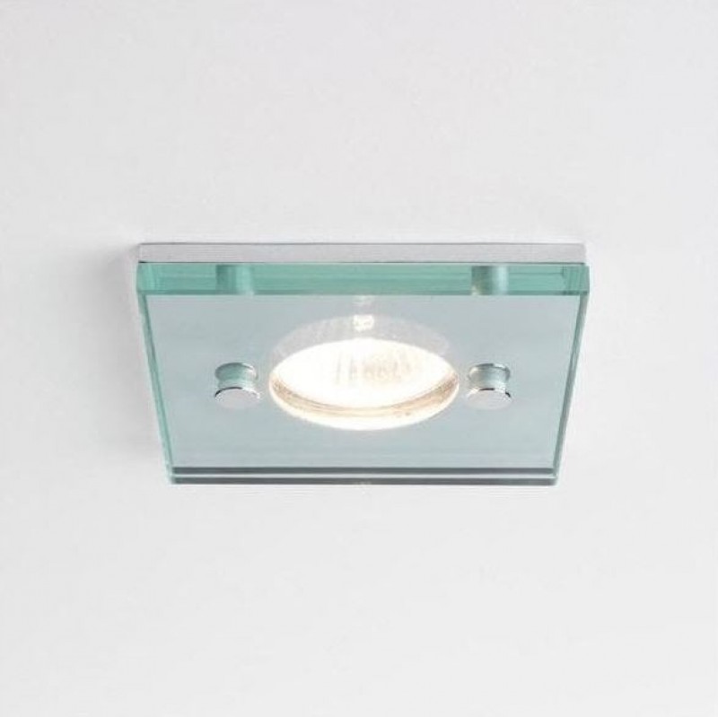 Astro Lighting  5597 ICE Square Fire Rated Bathroom Downlight, Polished chrome finish, Clear Glass. Uses a 50w GU5.3 lamp (LOW STOCK - PLEASE CALL)